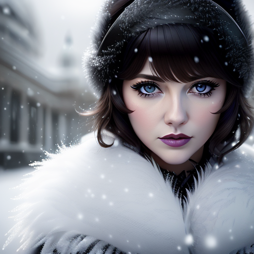 A transformed Lucy, in an elegant disguise, leans in close to Snow at a grand Capitol event, her eyes glinting with hidden motives as he falls under her spell.